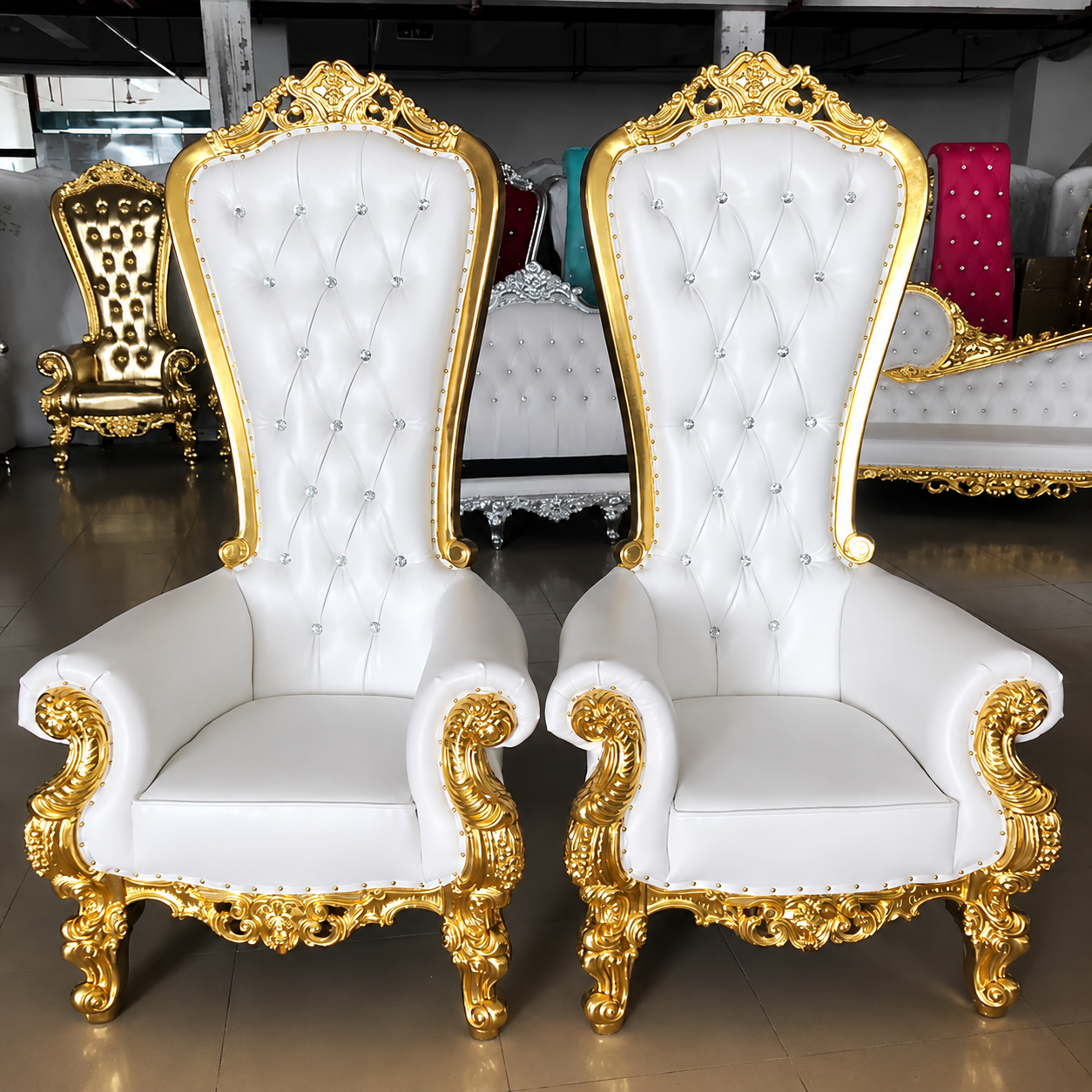 Wedding throne chairs for the bridal couple in Kenya